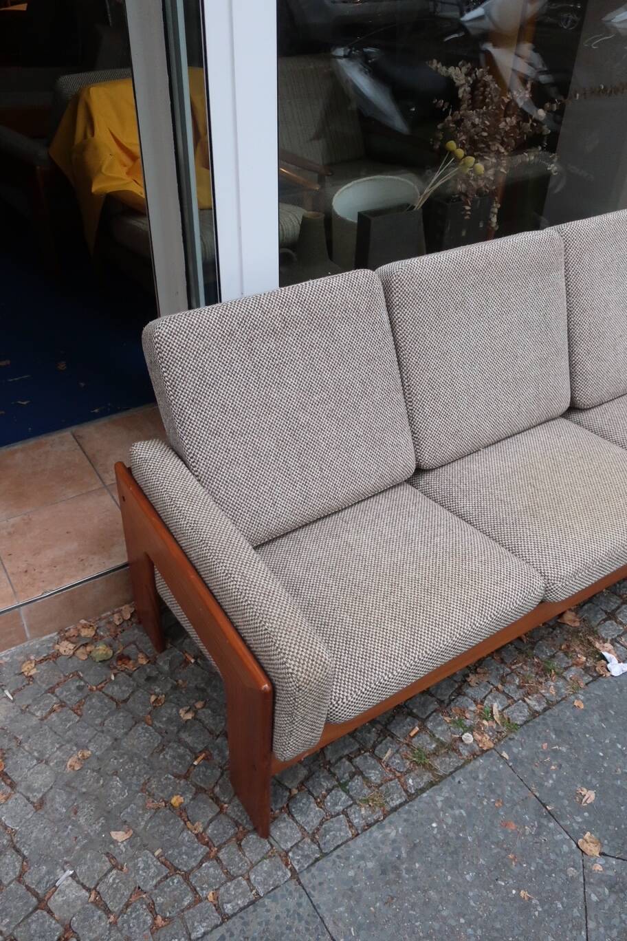 Scandinavian sofa in teak and wool À.S mobler vintage 60s Danish design