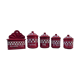 Ensemble de pots de cuisine en fer émaillé rouge