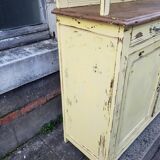 Buffet double patine  jaune tendre