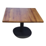 Solid wood coffee table in industrial style