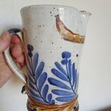 Pitcher with stylized cat - stoneware - "triangles" signature