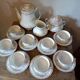 Tea service coffee porcelain Limoges Émile Bourgeois old 19th 20th
