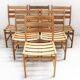 Series of six vintage Scandinavian oak chairs, Kurt Ostervig