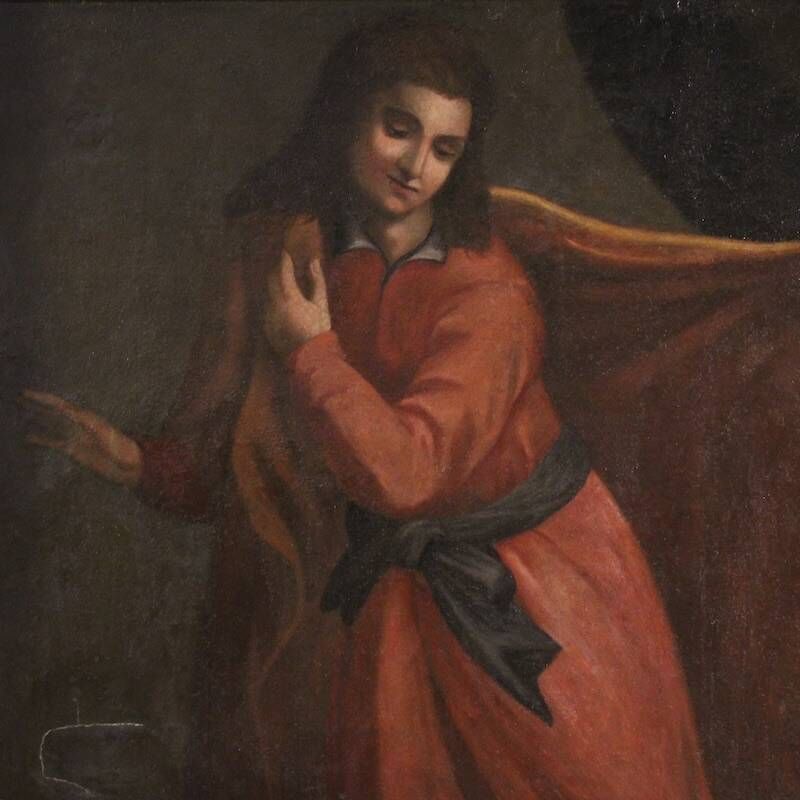 Peinture italienne antique, Joseph et la femme de Potiphar, du 17ème siècle