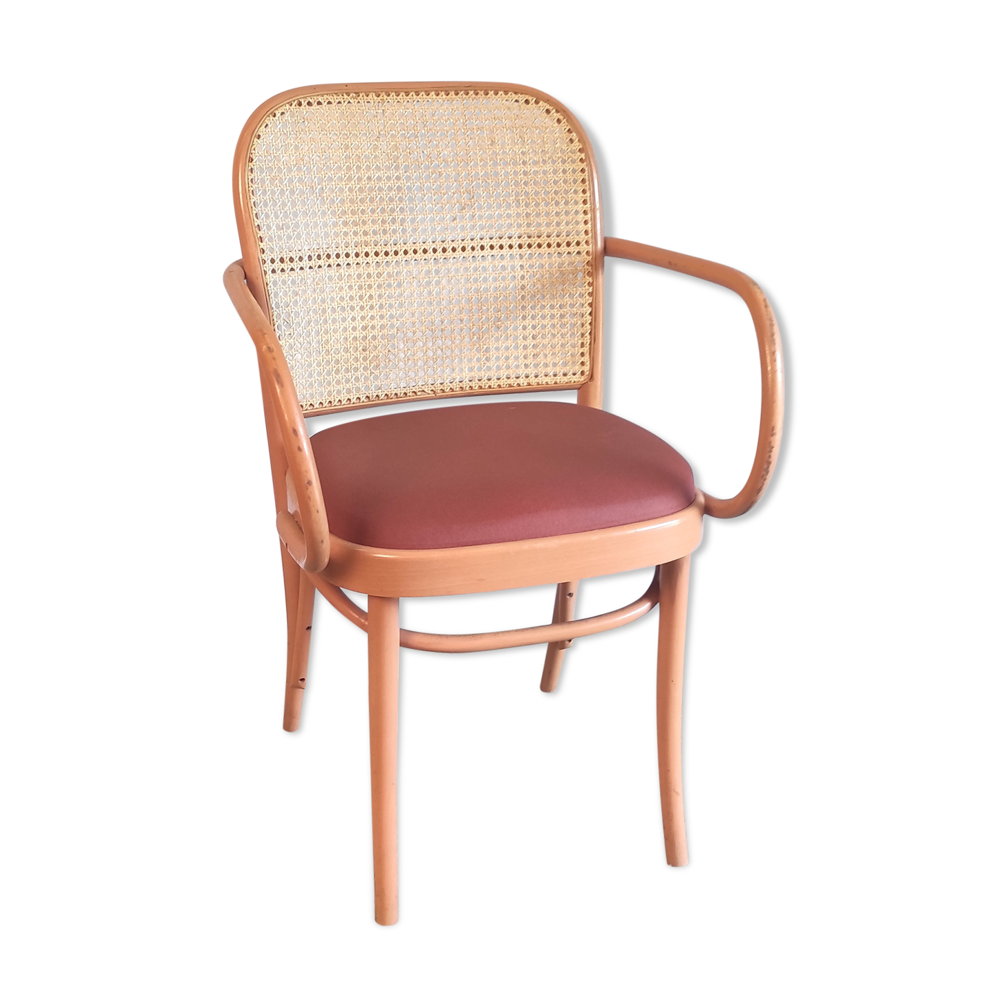 Curved wooden armchair model 811 by J. Hoffmann – late edition XXth