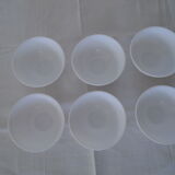 6 white bowls with arcopal twists france