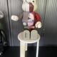 Tabouret tatay blanc vintage années 70
