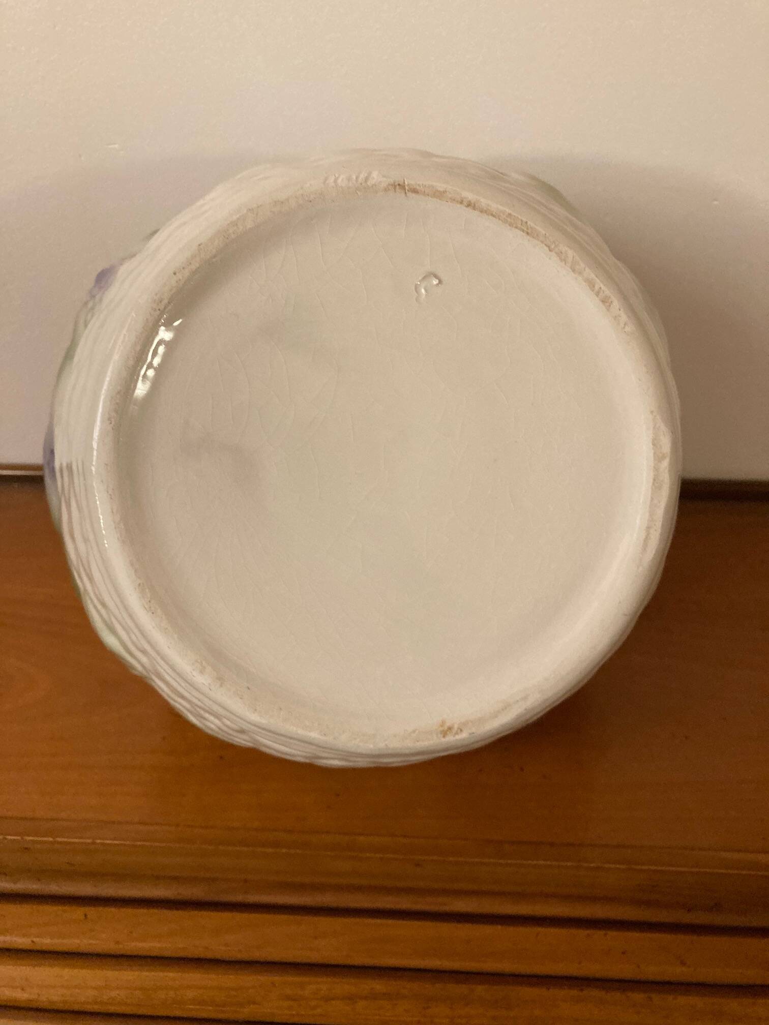 Antique ceramic fruit basket