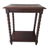 Side table with spool legs
