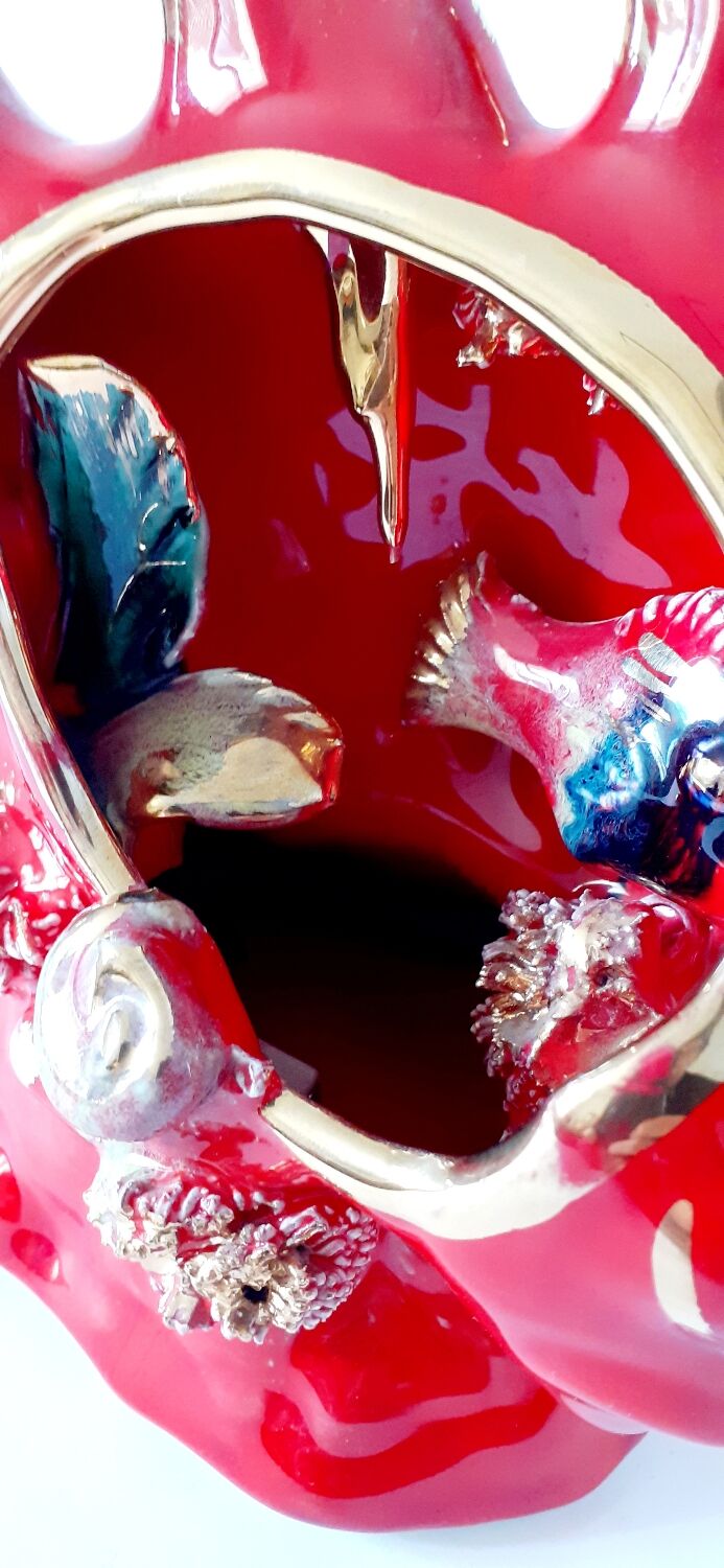 vintage Vallauris fish lamp