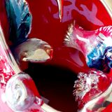 vintage Vallauris fish lamp