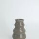 Small collection vases, mid-century modern Scandinavian, in glossy brown and blue stoneware, set of 3.
