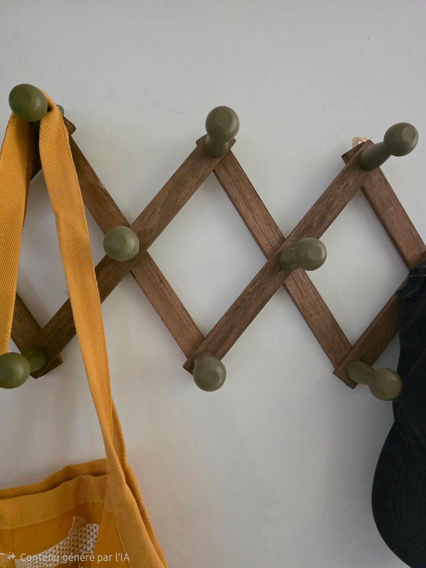Vintage accordion coat rack