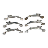 Set of 6 Art Deco rabbit knife rests in silver-plated metal in the Sandoz style.