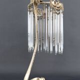 Lampe en Bronze et Pendeloques par H. Guimard, France, Art Nouveau, c. 1910