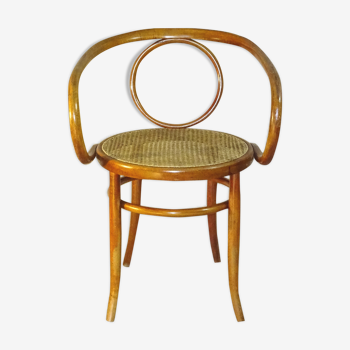 Fauteuil Le Corbusier bistrot canné type B9 vers 1890 Ungvar