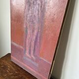 Nude figure. Oil painting on board. Mid 20th century, signed and dated 1974