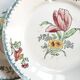 Set of 6 polychrome ironstone dessert plates
