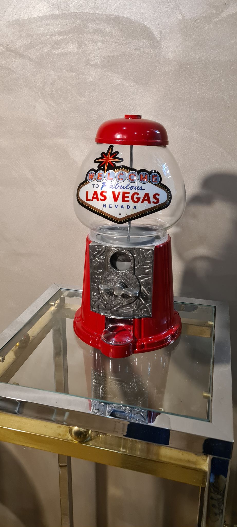 red candy dispenser las vegas 28x15 with its original packaging