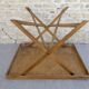 Table and its 3 folding wooden chairs for children, 50s, compactable