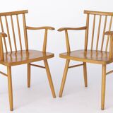 Pair Lübke Chairs 1950s Vintage Germany