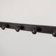 Antique turned wooden coat rack with 6 hooks, rustic spirit.