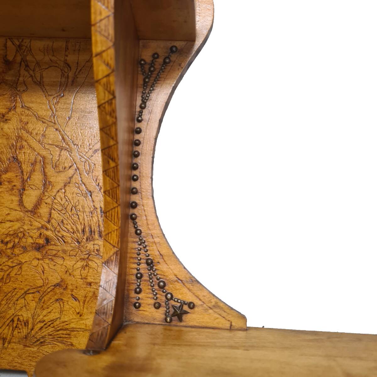 Antique Flemish Wall Tiered Stand, early 1900s