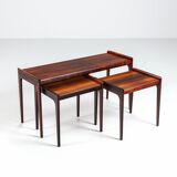 Erling Torvits nesting tables in rosewood Heltborg Mobler Denmark 1960