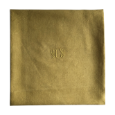 Old linen tablecloth and evening tinted in vermeil