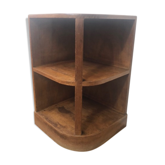 Wooden vintage corner low cabinet