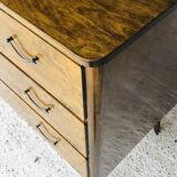 Vintage walnut chest of drawers, compass feet circa 50/60's