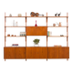 Hansen and Guldborg 3 bay teak wall unit, Denmark 1960s