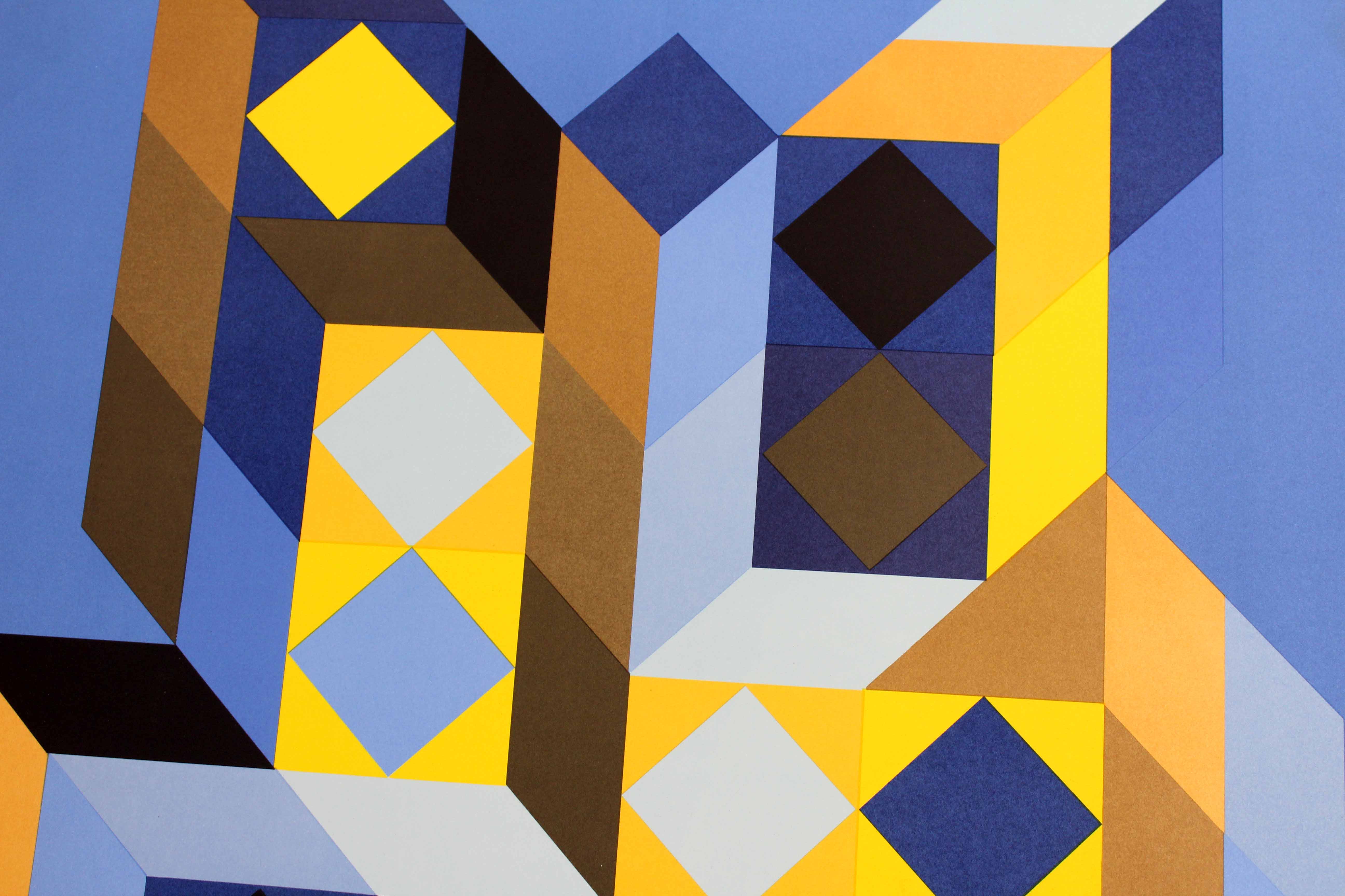 "tridimor" silkscreen by Victor Vasarely 1969