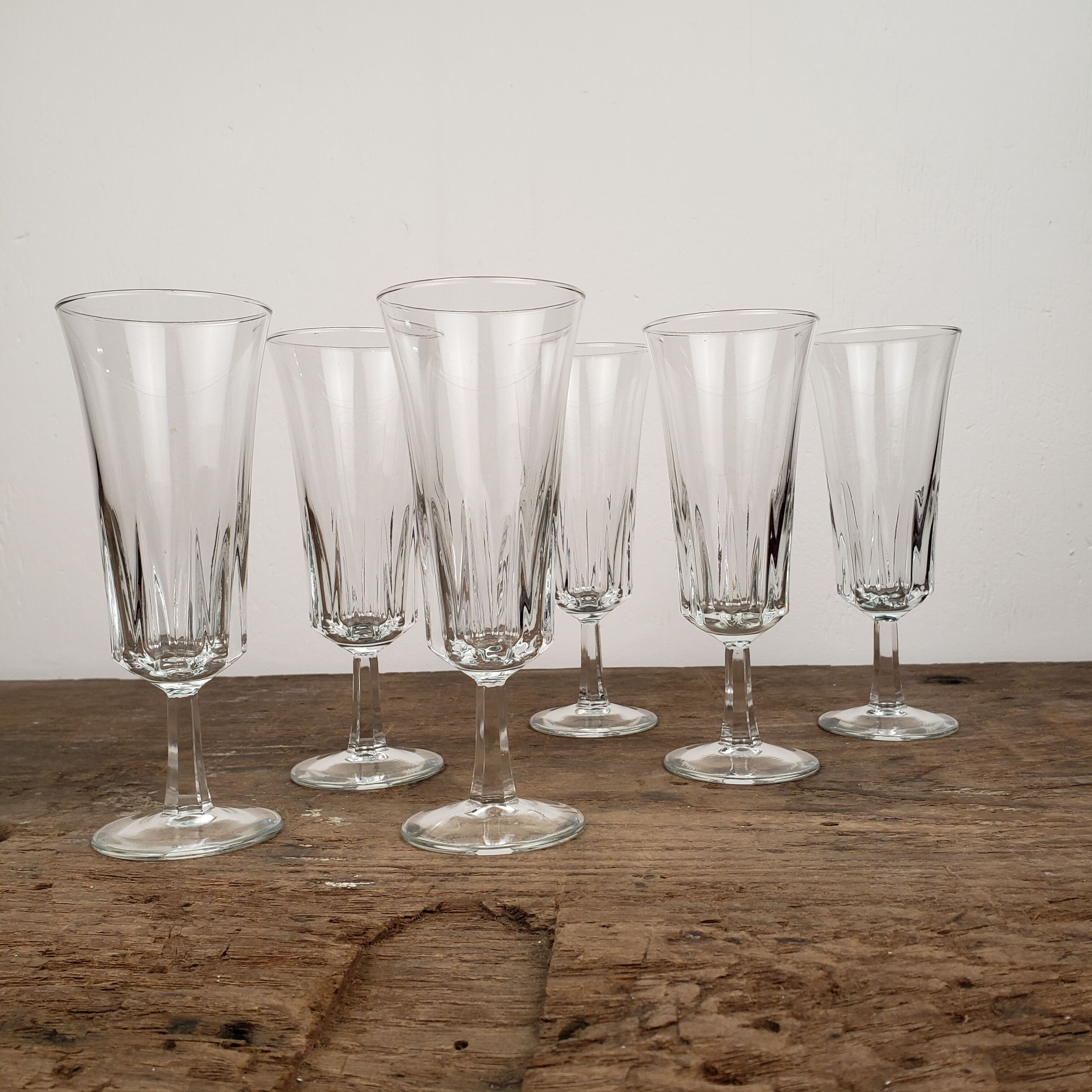 Champagne flutes x6