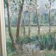 Painting Y. Guilmineau Painter Vendée, Deux Sèvres, Green Venice, Coulon.... 1946