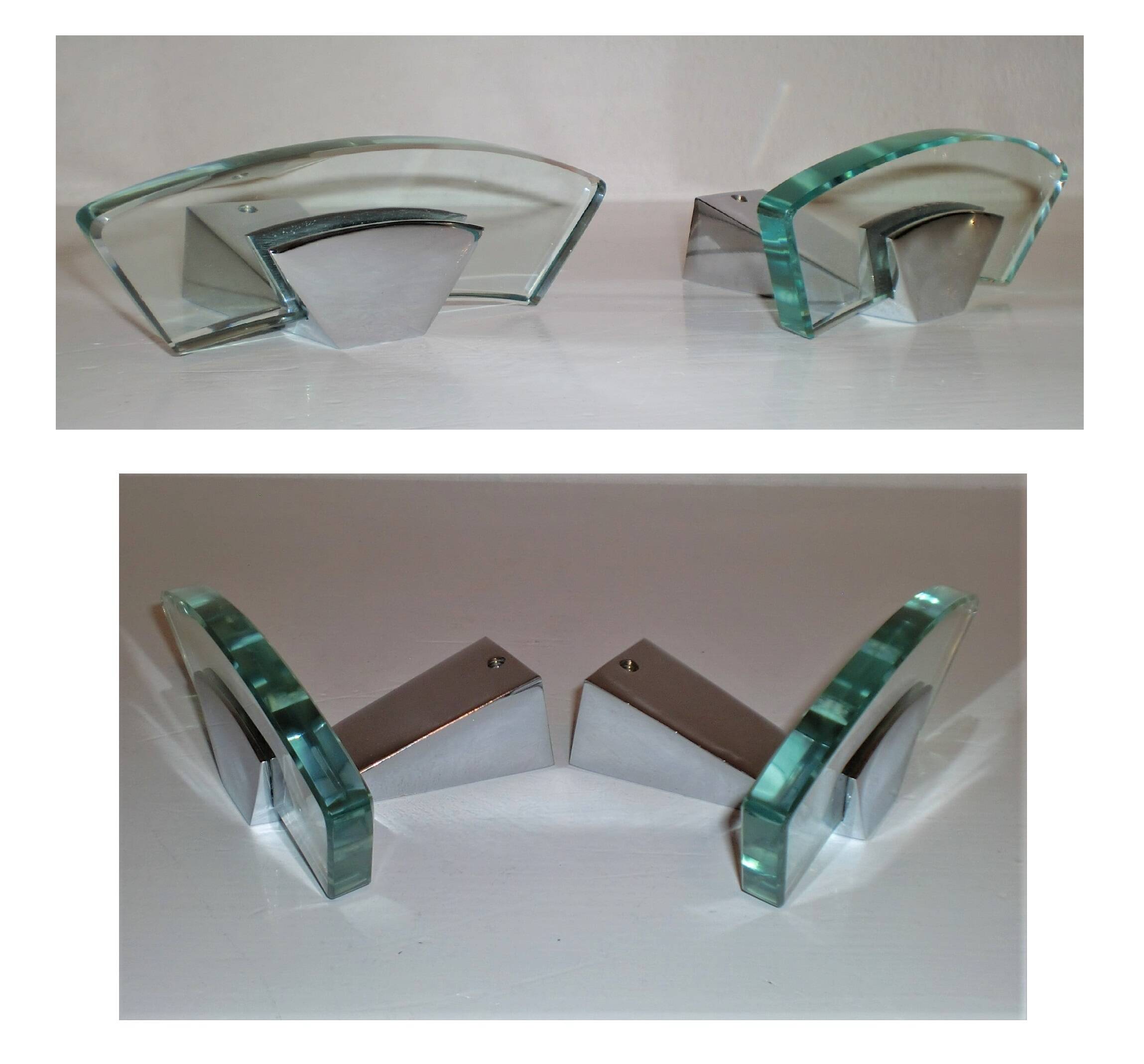 2 rare coat hooks for Fontana Arte Italy