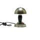 Mushroom table lamp, silver metal, black bakelite, Poland, 1950s
