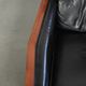 Cow leather Art Deco design armchair with a timeless look