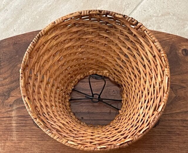 Vintage rattan lampshade