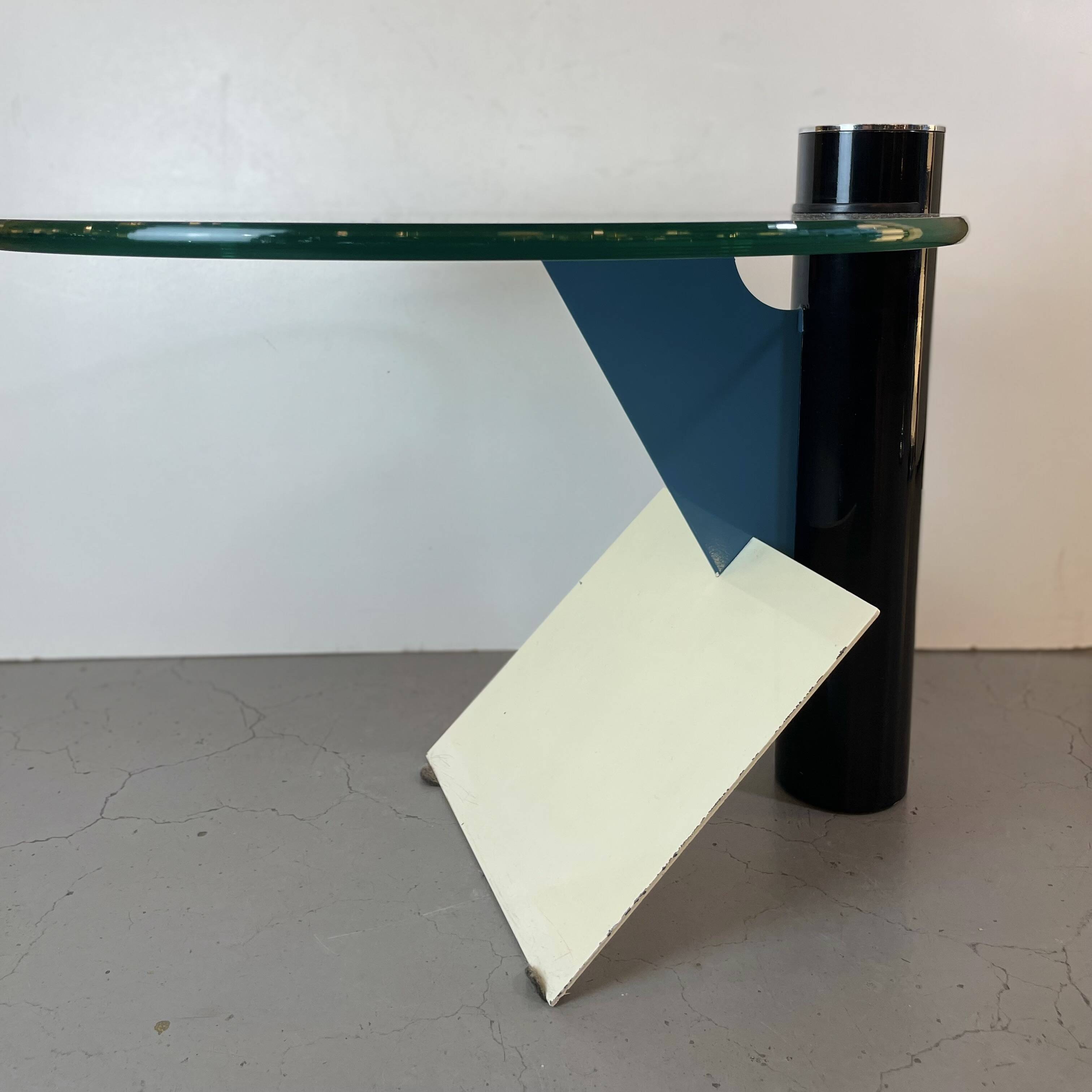 Memphis Postmodern Side Table by Peter Shire for Saporiti, 1980s