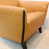 Artifort F330 ‘Cordoba’ Lounge Chairs in Soft Ochre Leather by Gerard van den Berg
