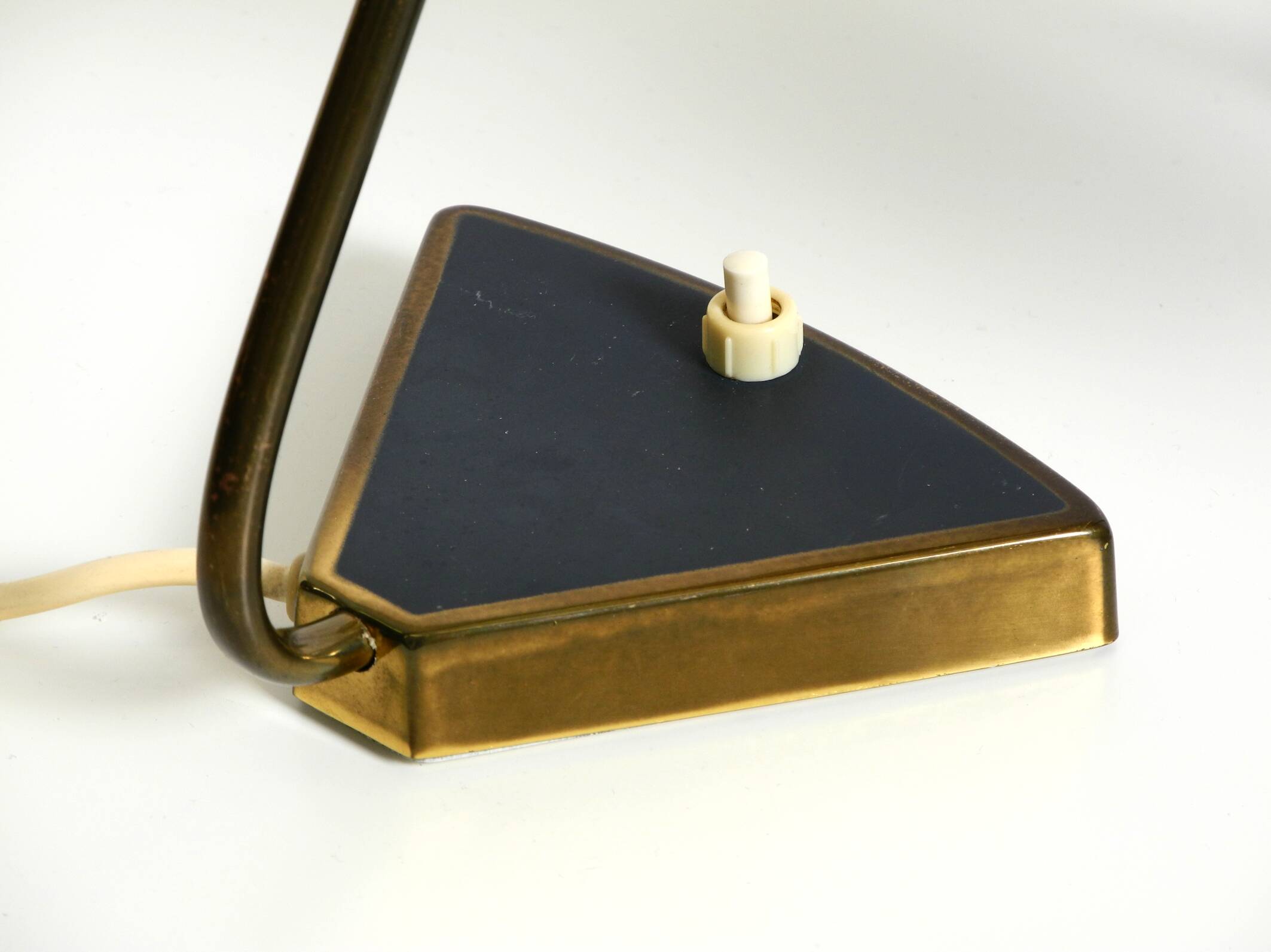 Two beautiful rare Mid Century Modern brass table lamps