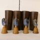Deluxe Antique Game Little Horses 4 cups 4 dice made of bone and 16 horses