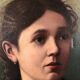 Artheme Denis, portrait de jeune femme. Huile sur toile signée et datée 1885