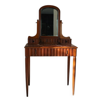Retro cherry marble wood dressing table