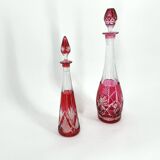 Crystal caraffe or decanters by Val Saint Lambert, 1960s