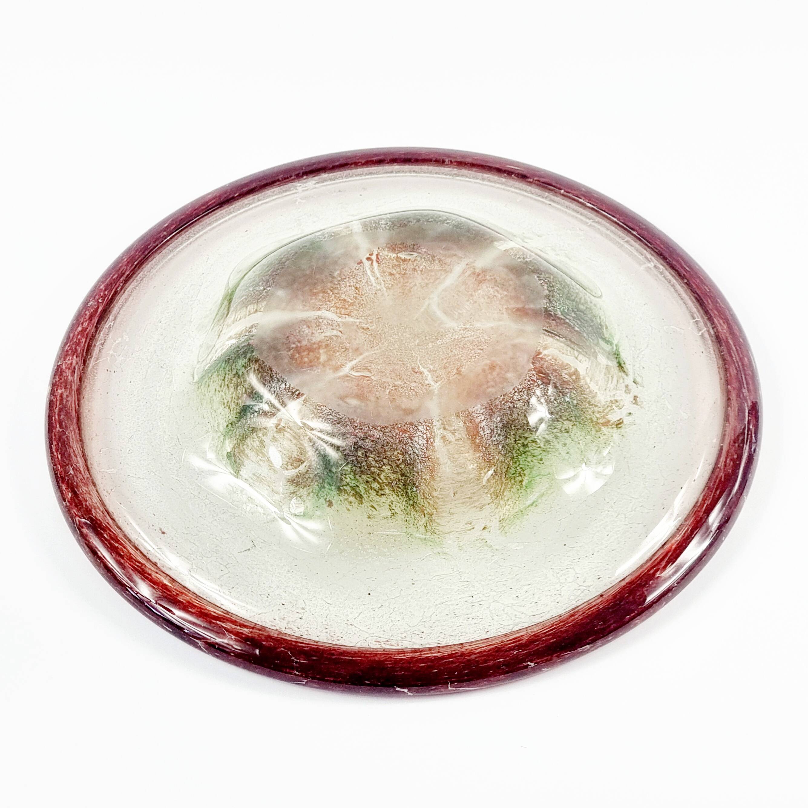 Very Large Art Deco Ikora Art Glass Bowl/Centerpiece by Karl Wiedmann for WMF, Germany, 1920s/30s