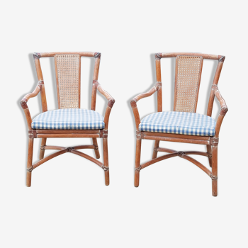 Bamboo armchairs by Gervasoni