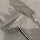 2-piece fish serving set, silver-plated metal, goldsmith V, rocaille marly