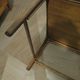 Vintage nesting coffee tables - wood and woven rattan - natural color - 60s